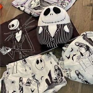 Nightmare Before Christmas twin sheet set and Jack Squishmallow. Disney